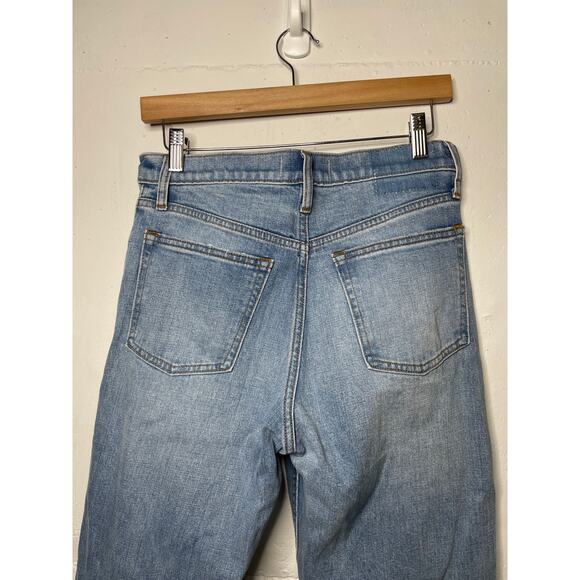 Abercrombie & Fitch The Mom High Rise Ripped Knees Denim Jeans Size 27 - Picture 5 of 7